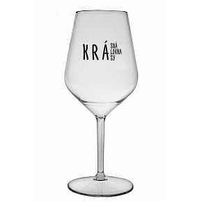 KRÁSNÁ KRÁLOVNA KRÁSY - čirá nerozbitná sklenice na víno 470 ml