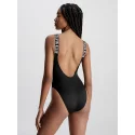 Dámske jednodielne plavky KW0KW01599 BEH čierne - Calvin Klein