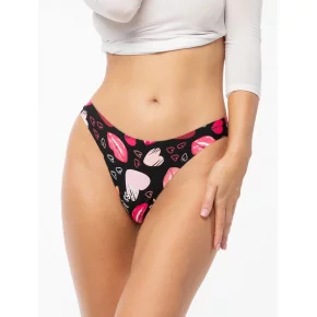 Dámske tangá Kiss Me Simple String Čierna mix - Julimex Dámske tangá Kiss Me Simple String Čierna mix - Julimex