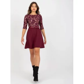 Dámske šaty LK SK 506582 vínové - Lakerta