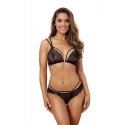 Dámske sexi krajkové tangá V-10098 Čierna - Axami
