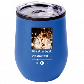 Personalizovaný cestovní termohrnek "BOWL" s motivem přehrávače Personalizovaný cestovní termohrnek "BOWL" s motivem přehrávače