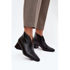Dámské polobotky na podpatku C-952 Černá - BELLUCCI