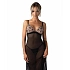 Zvodná nočná košieľka Vila Blanes Long Chemise čierna - Obsessive