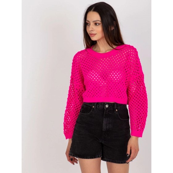 Dámsky sveter BA SW 9008.35P fluo ružový - FPrice