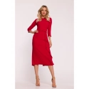 Dámske šaty s volánikom S425 Červená - Stylove