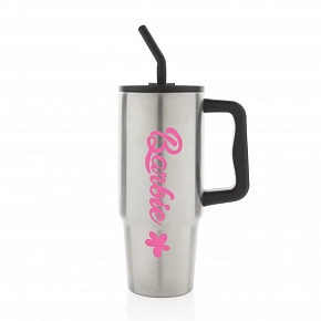 BARBIE - stříbrný cestovní termohrnek 900 ml  
