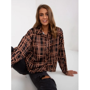 Dámska košeľa 3292.69P čierna a béžová - FPrice