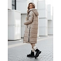 Kurtka damska przejściowa ORVITA pikowana z kapturem beżowa FashionStreet TY5026