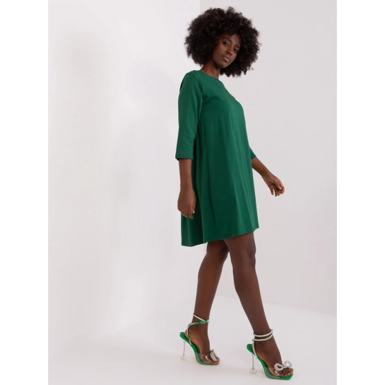 Dámske šaty RV SK 7321.70 tmavo zelené - Rue Paris