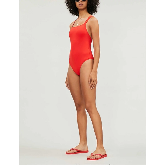 Jednodielne plavky KW0KW00806-XA7 červená - Calvin Klein