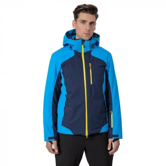 Pánska bunda H4Z22-KUMN010 modro-žltá - 4F