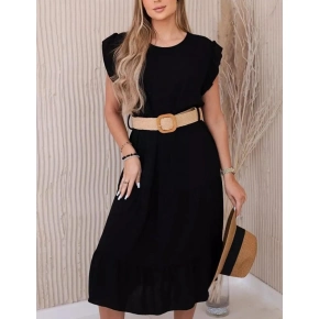 Dámske šaty 5997 s opaskom čiernej - Kesi
