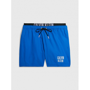 Pánske plavecké šortky s dvojitým pásom KM0KM00798 C4X modré - Calvin Klein