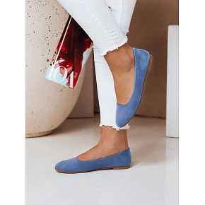 Baleriny damskie zamszowe MINIMALL niebieskie FashionStreet ZY0671