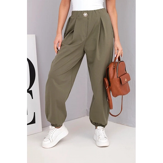 Dámske bavlnené nohavice IT116 khaki - Kesi