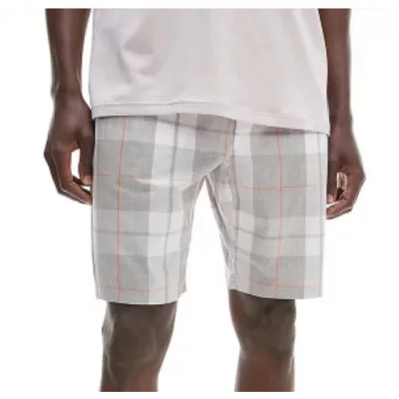 Pánske kraťasy na spanie NM2179E 1MQ - šedá / biela - Calvin Klein