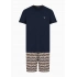 Pánske pyžamo 112101 4R583 18855 hnedé so vzorom - Emporio Armani