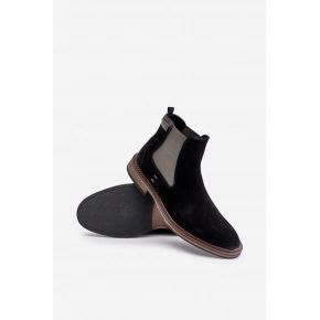 Pánske členkové topánky Chelsea OO174154 Čierna - Big Star Pánske členkové topánky Chelsea OO174154 Čierna - Big Star