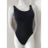 Dámske jednodielne plavky KW0KW01599 BEH čierne - Calvin Klein