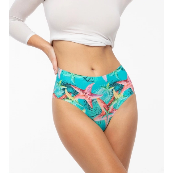 Nohavičky Sea Stars Simple Brasil Maxi zeleno-červené - Julimex