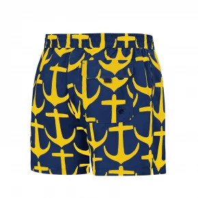 Pánske plavkové kraťasy Happy Self SM29-21 tm..modrá-vzor - Self