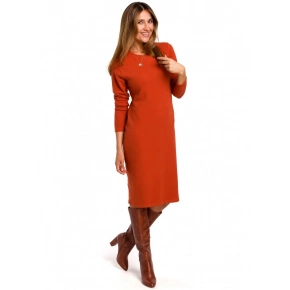 Dámske svetrové šaty S178 Tehlová - Stylove Dámske svetrové šaty S178 Tehlová - Stylove