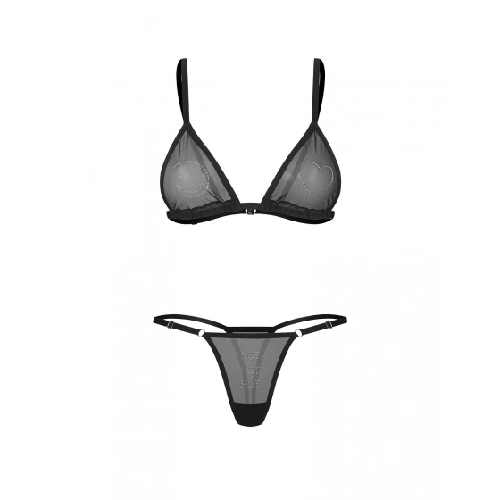 Dámsky sexi set Wet Me 2-Pcs Set čierny - Obsessive