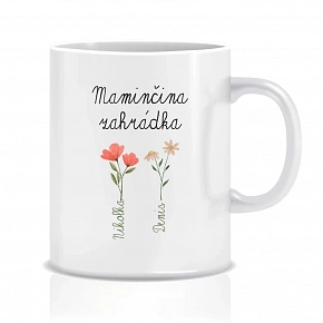 Personalizovaný klasický bílý keramický hrníček 300 ml s maminčinou zahrádkou Personalizovaný klasický bílý keramický hrníček 300 ml s maminčinou zahrádkou