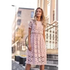 Dámske šaty M405 púder ružová - MOE