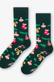 Unisex vianočné ponožky 079-256 Zelená - More