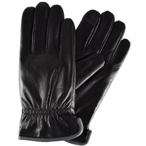 Pánske kožené antibakteriálne rukavice P8217-4 čierna - Semi Line