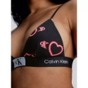 Dámske podprsenka 000QF7478E H1R čierna so srdiečkami - Calvin Klein