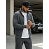 Bluza męska rozpinana bez kaptura antracytowa BX4111