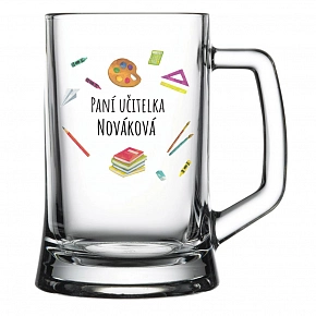 Personalizovaná pivní sklenice pro paní učitelku/pana učitele (pomůcky) Personalizovaná pivní sklenice pro paní učitelku/pana učitele (pomůcky)