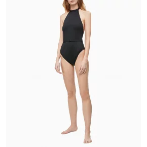 Jednodielne plavky KW0KW00807-BEH čierna - Calvin Klein