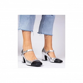 Dámske sandále Gemre H8-555 strieborno-čierne - Joia