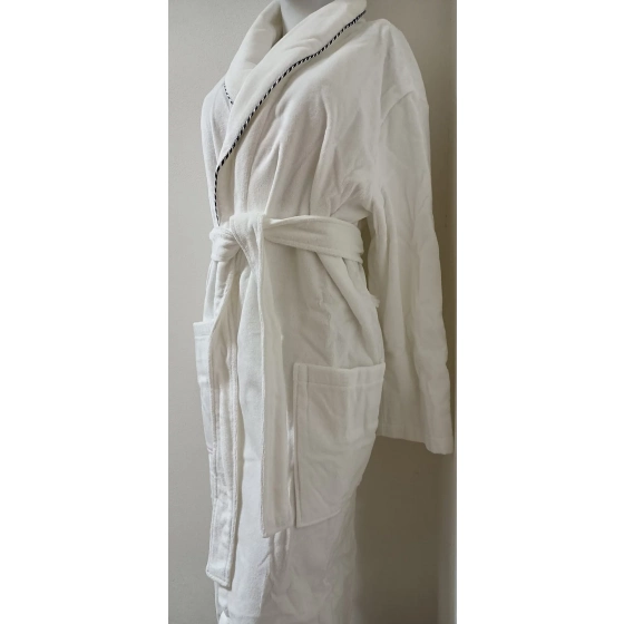 AKCIA Župan Velur límec froté biely s prúžkom - Vestis