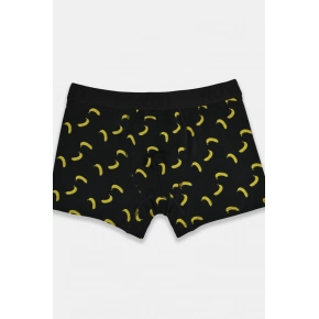 Pánske boxerky PREMIUM BB006-04 Čierna so žltou - Noviti