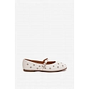 Dámske baleríny 21-41 bielo-strieborné - Diamantique