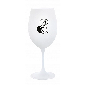 69 - bílá sklenice na víno 350 ml