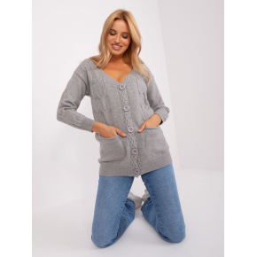 Dámsky sveter AT SW 2241.36P sivý - Wool Fashion