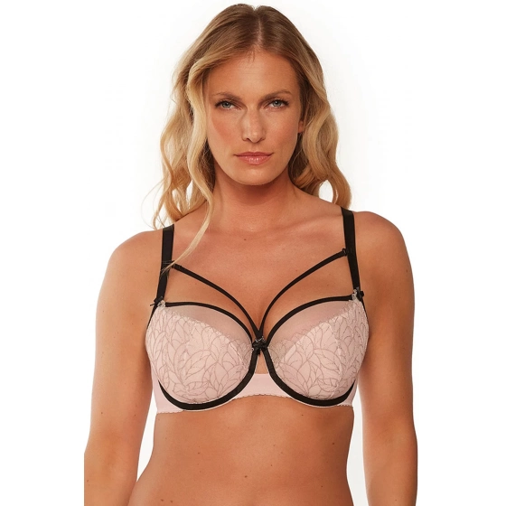 Dámska podprsenka BS0 1240 Leonia Béžová s čiernou - Gaia