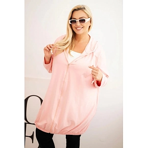 Dámska mikina Plus Size 6366 ružová - Kesi