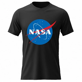 Dámské bavlněné tričko s potiskem - NASA - černé