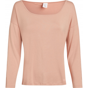 Dámsky pyžamový top L/S CURVE NECK 000QS7006E FSR make-up - Calvin Klein