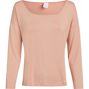 Dámsky pyžamový top L/S CURVE NECK 000QS7006E FSR make-up - Calvin Klein