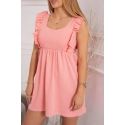 Šaty s volánikmi 9082 marhuľovej - Kesi