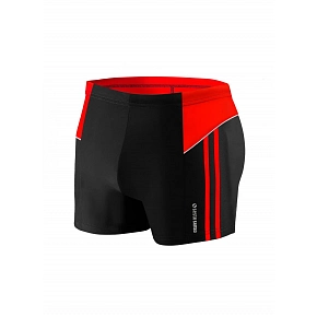 Plavecké boxerky 384 čierno-červené - Sesto Senso
