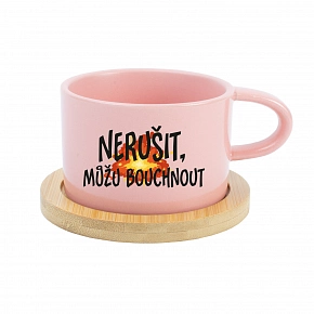 NERUŠIT, MŮŽU BOUCHNOUT. - růžový hrníček makronka 200 ml